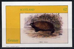Grunay 1982 Rodents (Echidna) imperf  deluxe sheet (Â£2 value) unmounted mint, stamps on animals     rodents