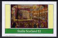 Staffa 1982 Regency England #1 (Theatre Auditorium) imperf deluxe sheet (Â£2 value) unmounted mint, stamps on theatre, stamps on social history