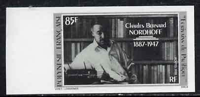 French Polynesia 1988 Birth Centenary of Charles Bernard Nordhoff (Writer) unmounted mint imperf from limited printing, as SG 527, stamps on literature, stamps on writers