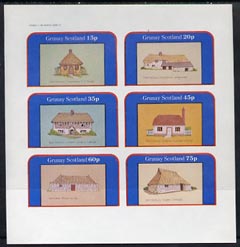 Grunay 1982 Architecture (Houses) complete imperf set of 6 values (15p to 75p) unmounted mint, stamps on architecture     houses
