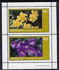 Eynhallow 1981 Flowers #04 perf  set of 2 values (40p & 60p values) unmounted mint, stamps on flowers