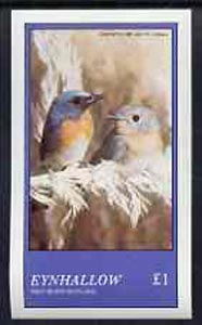Eynhallow 1981 Birds #19 imperf souvenir sheet (Â£1 value) unmounted mint, stamps on birds