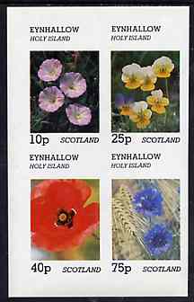 Eynhallow 1981 Flowers #05 imperf  set of 2 values (40p & 60p values) unmounted mint, stamps on flowers, stamps on violas