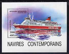 Madagascar 1994 Ships (Car Ferry) unmounted mint m/sheet, Mi BL 264, stamps on ships, stamps on cars