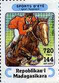 Madagascar 1994 Show Jumping 720f + 144 from Sports set of 7, Mi 1714, stamps on horses
