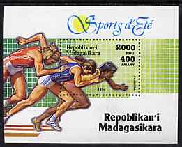Madagascar 1994 Sports (Sprinting) unmounted mint m/sheet, Mi BL 262, stamps on running