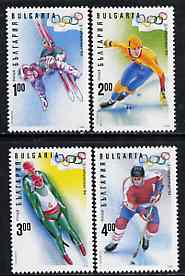 Bulgaria 1994 Lillehammer Winter Olympic Games complete set of 4 unmounted mint, SG 3956-59, Mi 4103-06*, stamps on sport, stamps on olympics, stamps on skiing, stamps on skating, stamps on ice hockey, stamps on bobsled