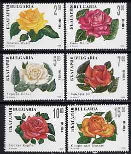 Bulgaria 1994 Roses complete set of 6 unmounted mint, SG 3990-95, Mi 4138-43*, stamps on flowers      roses