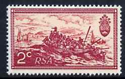 South Africa 1971 Landing of British Settlers 2c with wmk reversed unmounted mint, SG 305w*, stamps on ships