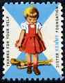 Cinderella - United States Sister Kenny Foundation fine unused label showing girl walking without crutches inscribed 'Thanks for your help'*, stamps on cinderellas        disabled    diseases