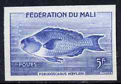 Mali 1960 Parrot Fish 5f unmounted mint imperf colour trial proof (several different combinations available but price is for ONE) as SG 3, stamps on fish