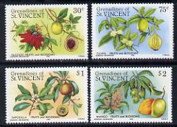 St Vincent - Grenadines 1985 Fruits & Blossoms set of 4 unmounted mint SG 398-401, stamps on flowers, stamps on fruit