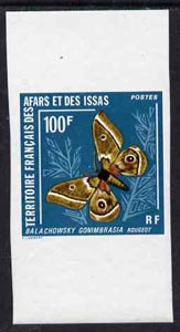 French Afars & Issas 1976 Balachowski Butterfly 100f imperf from limited printing, as SG 667, stamps on butterflies