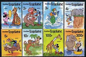 Togo 1980 Walt Disney characters & Wildlife unmounted mint set of 8, SG 1487-94*, stamps on disney    cartoons    animals
