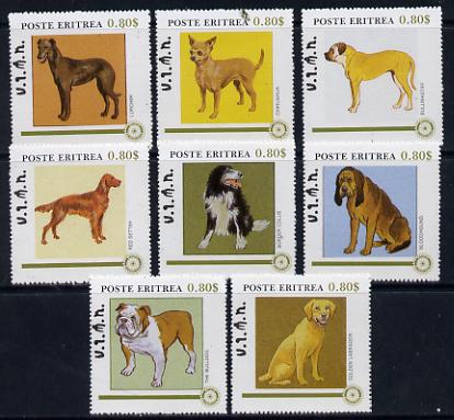 Eritrea 1984 Rotary - Dogs perf set of 8 unmounted mint , stamps on , stamps on  stamps on animals  dogs  rotary   bulldog   bullmastiff   collie   red-setter   bloodhound   lurcher   chihuahua   labrador