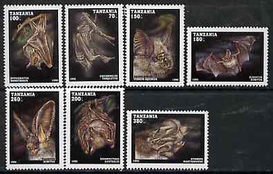 Tanzania 1995 Bats perf set of 7 unmounted mint, Mi 2086-32*, stamps on , stamps on  stamps on bats    mammals     animals