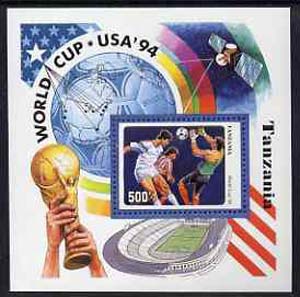 Tanzania 1994 Football World Cup unmounted mint m/sheet, SG MS 1899, Mi BL 249, stamps on football, stamps on sport