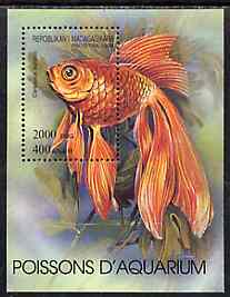 Madagascar 1994 Fishes unmounted mint m/sheet, Yv BL 87, stamps on fish