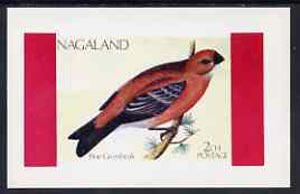 Nagaland 1973 Pine Grosbeak imperf souvenir sheet (2ch value) unmounted mint, stamps on birds, stamps on grosbeak