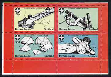 Bernera 1982 75th Anniversary of Scouting perf set of 4 unmounted mint, stamps on , stamps on  stamps on scouts, stamps on knots