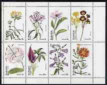 Eynhallow 1974 Flowers #01 (Primula, Aster, Phlox, etc) perf set of 8 values (1p to 20p) unmounted mint, stamps on , stamps on  stamps on flowers