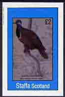 Staffa 1982 Pigeons #02 imperf deluxe sheet (Â£2 value Blue-Headed Ground Dove) unmounted mint, stamps on birds    pigeon