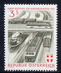 Austria 1961 European Transport Ministers Meeting unmounted mint, SG 1364, stamps on trucks    buses     railways