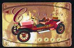 Telephone Card - Singapore $20 phone card showing 1913 Chalmers, stamps on cars      chalmers