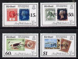 Kiribati 1990 150th Stamp Anniversary set of 4 opt'd SPECIMEN (as SG 322-5) unmounted mint, stamps on stamp on stamp, stamps on stamponstamp
