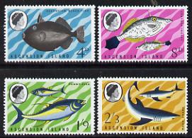 Ascension 1968 Fish - 1st series perf set of 4 unmounted mint, SG 113-6, stamps on fish     marine-life