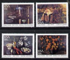 South Africa 1985  Paintings by Frans Oerder set of 4 unmounted mint, SG 577-80, stamps on arts, stamps on marine-life, stamps on alcohol, stamps on lobsters