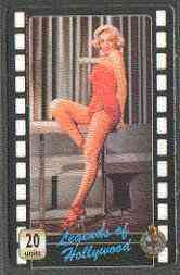 Telephone Card - Legends of Holllywood #02 - 20 units phone card showing Marilyn Monroe (colour full-length), stamps on marilyn monroe     films     cinema   entertainments