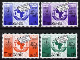 Tanzania 1980 Pan-African Postal Union set of 4 unmounted mint SG 298-301, stamps on maps  postal , stamps on  upu , stamps on 