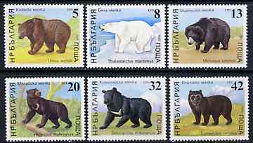 Bulgaria 1988 Bears set of 6 unmounted mint, SG 3559-64, Mi 3703-08*, stamps on animals     bears