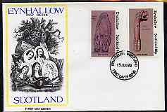 Eynhallow 1982 Viking Antiqueties imperf set of 2 (40p Viking Tomb Stone & 60p Figurehead) on cover with first day cancel, stamps on antiques, stamps on ships, stamps on vikings