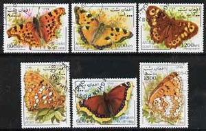 Afghanistan 1998 Butterflies complete perf set of 6 values, cto used*, stamps on butterflies