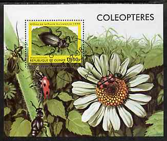Guinea - Conakry 1998 Insects perf m/sheet very fine cto used (Insects on Flower), stamps on insects     flowers