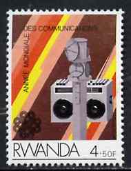 Rwanda 1984 Radio & Transmitter 4f50 from Communications set unmounted mint, SG 1188*, stamps on radio