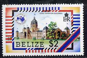 Belize 1984 Exhibition Building $2 from Ausipex set, unmounted mint, SG 797*, stamps on buildings    