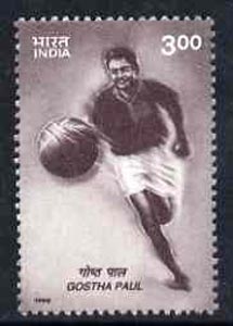 India 1998 Gostha Paul (Footballer) unmounted mint*, stamps on football, stamps on sport