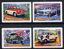 Australia 1997 Classic Cars set of 4 very fine commercially used, SG 1667-70, stamps on cars, stamps on ford, stamps on austin, stamps on holder, stamps on chrysler