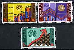 Ethiopia 1974 World Population Year set of 3 unmounted mint, SG 904-06*, stamps on population, stamps on census, stamps on environment