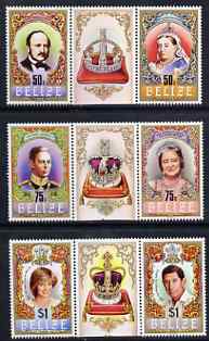 Belize 1984 House of Tudor set of 6 unmounted mint, SG 799-804, stamps on royalty   militaria    royalty, stamps on diana, stamps on charles, stamps on 
