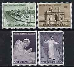 Vatican City 1964 Pope Paul's Visit to India set of 4 unmounted mint, SG 444-47*, stamps on pope    maps     tourism