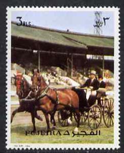 Fujeira 1972 Carriage Driving 3R from Transport perf set unmounted mint, Mi 1293A*, stamps on horses