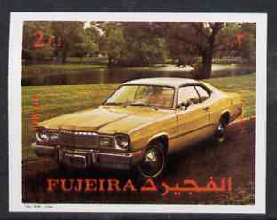 Fujeira 1972 Car 2R from Transport imperf set unmounted mint, Mi 1292B*, stamps on cars