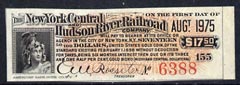 Cinderella - United States $17.50 Interest coupon for New York Central Hudson River Railroad Company Gold Bond, stamps on cinderellas        railways