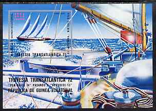Equatorial Guinea 1973 Atlantic Regatta imperf m/sheet unmounted mint, Mi BL 54, stamps on yachts    sailing