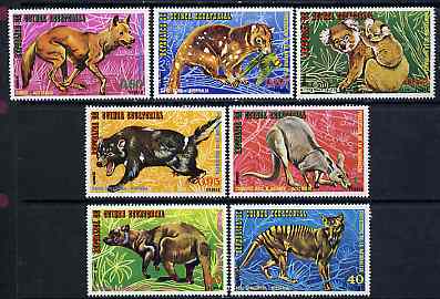 Equatorial Guinea 1974 Australian Animals perf set of 7 unmounted mint, Mi 467-73, stamps on animals     dingo     koala    bears     kangaroo