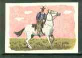 Match Box Labels - Gaucho (Cowboy) from a Swedish set produced about 1912, stamps on , stamps on  stamps on horses